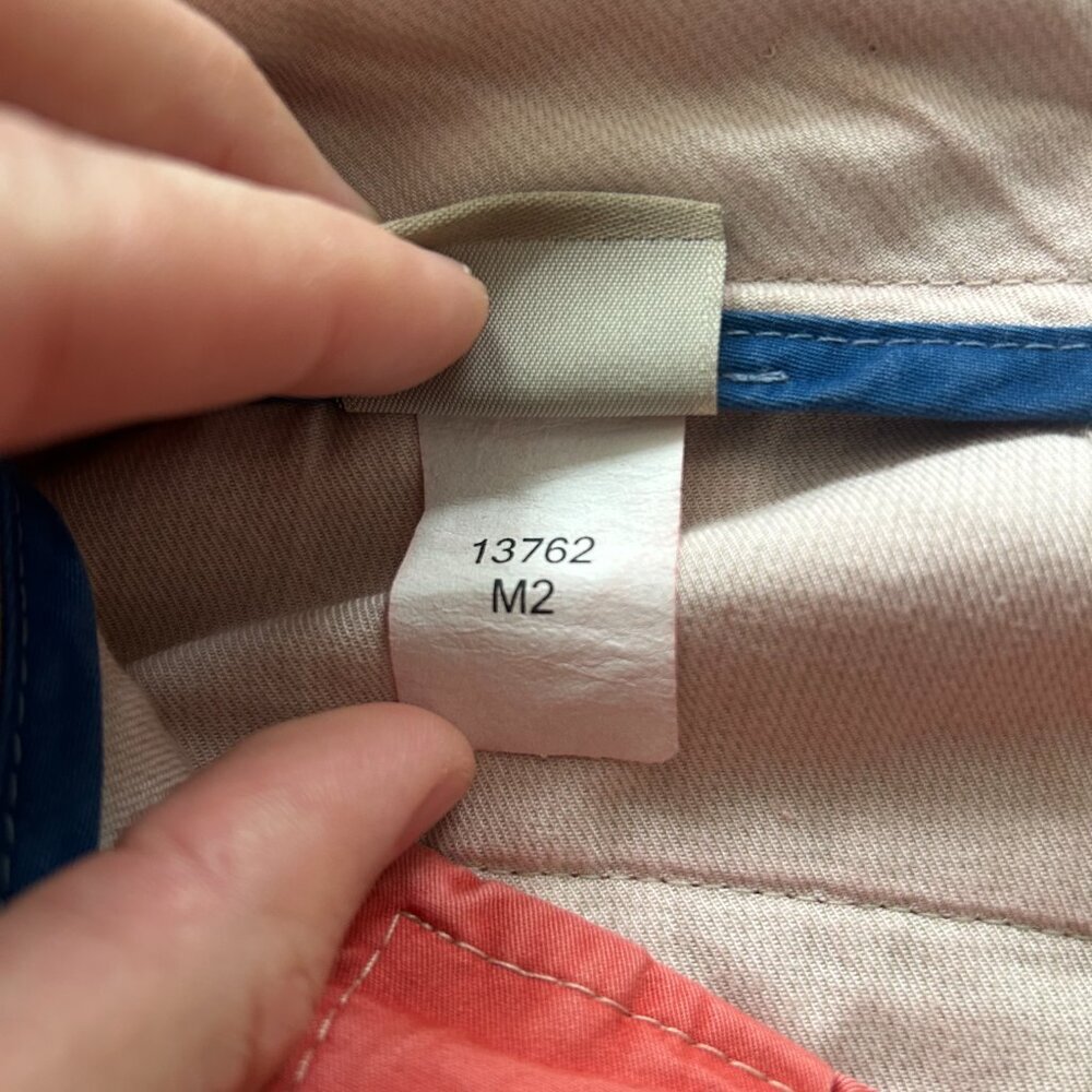 Bills Khakis Chino Pants Mens 34x32.5 Salmon Coral Made in USA Straight - Picture 11 of 12